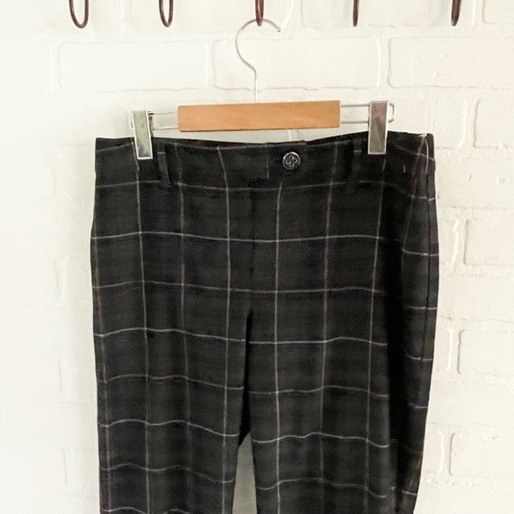 Marella Dress pants Strait leg Ankle pants Plaid Wool Blend Luxury Academia Sz 8 - Picture 4 of 12